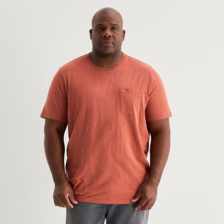 mutual weave Mens Crew Neck Short Sleeve T-Shirt, 3x-large, Brown