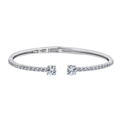 DiamonArt® 3 3/4 CT. T.W. White Cubic Zirconia Sterling Silver Bangle Bracelet
