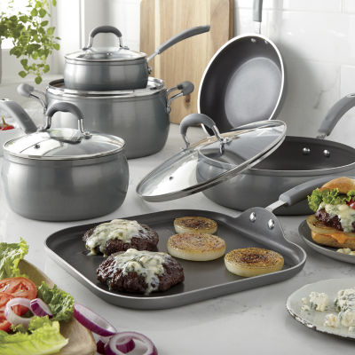 Cooks Contour Belly Diamond 10PC. Cookware Set, Color Gray JCPenney