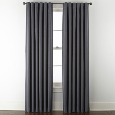 Linden Street Naturals 3-Ways To Hang Rod Pocket Back Tab 100% Blackout Single Curtain Panel