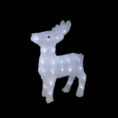 15'' Lighted Commercial Grade Acrylic Baby Reindeer Christmas Display Decoration