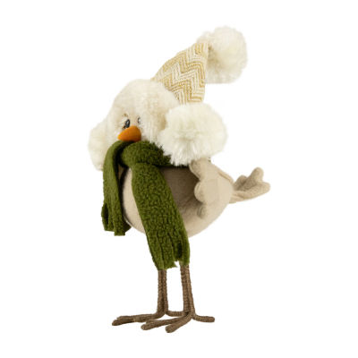 9'' Standing Bird in Winter Apparel Christmas Figure