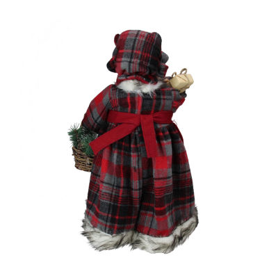 16'' Country Mrs Claus with Basket and Gift Christmas Figure