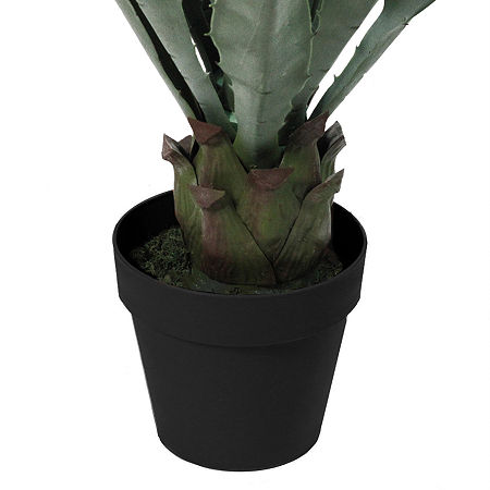 30'' Green And Brown Potted Artificial Agave Succulent Plant, One Size, Green