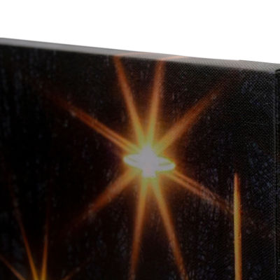 LED Lighted Nighttime City Park Scene Canvas Wall Art 23.75"