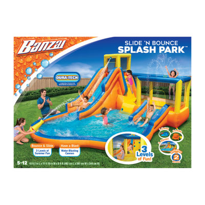 Banzai Lawn Water Slide Walmart Splash Pool Water Park Water Slide - Main Image