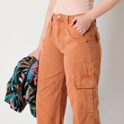 Billabong Womens Juniors Wide Leg Mid Rise Cargo Pant