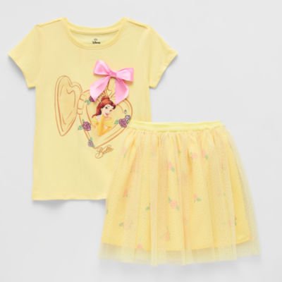Disney Collection Little & Big Kid Girls 2-pc. Belle Princess Skirt Set