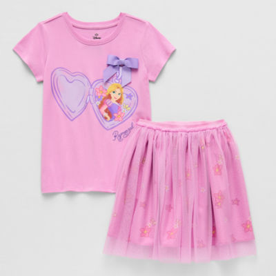 Disney Collection Little & Big Kid Girls 2-pc. Princess Rapunzel Skirt Set