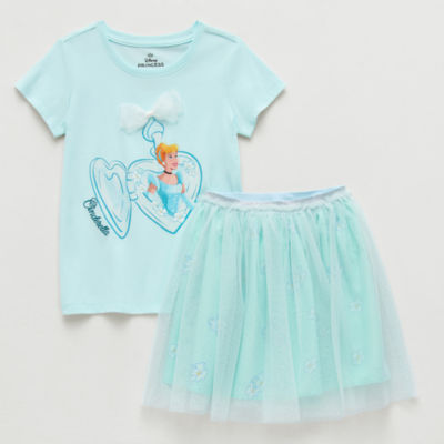 Disney Collection Little & Big Kid Girls 2-pc. Cinderella Princess Skirt Set