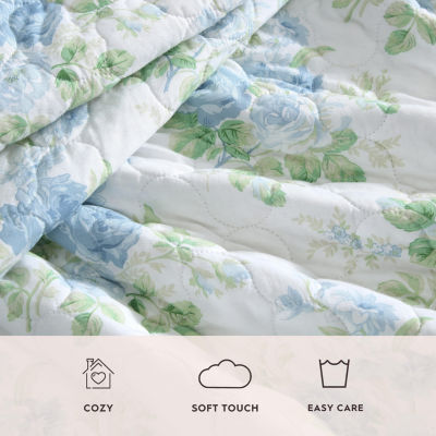 Laura Ashley Linley 3-pc. Floral Quilt Set