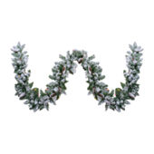 Kurt Adler 9-Foot Pre-Lit Crystal White Garland, Color: White - JCPenney