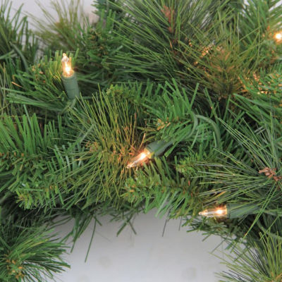 Mixed Canyon Pine Artificial Christmas Wreath - 36-Inch  Clear Lights