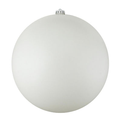 Matte Winter White Shatterproof Christmas Ball Ornament 10'' (250mm)