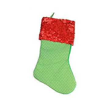 Northlight 19 Red and Green Sweater Knit Decorative Christmas Stocking