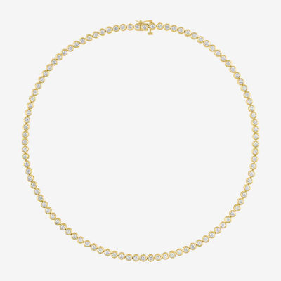 (G-H / Si2-I1) Womens 5 1/4 CT. T.W. Lab Grown Diamond 14K White or Yellow Gold Tennis Necklaces