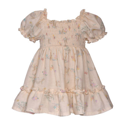 Bonnie Jean Toddler Girls Short Sleeve Puffed A-Line Dress