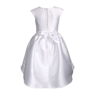 Bonnie Jean Little & Big Girls Communion Short Sleeve Cap Flower Girl Fit + Flare Dress