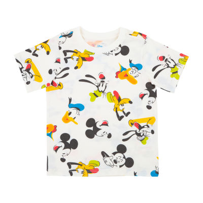Toddler Boys Crew Neck Short Sleeve Mickey and Friends Graphic T-Shirt