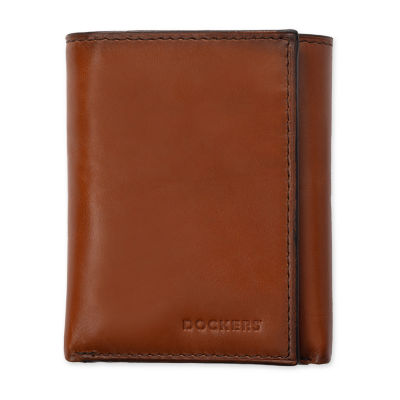 Dockers Leather Rfid Trifold W/ Bill Divider Wallet