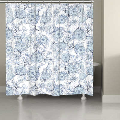 Kathy Ireland Floral Toilet Shower Curtain