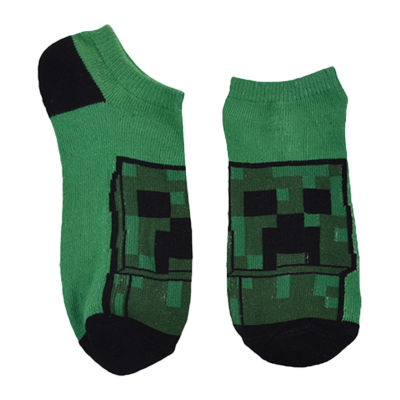 Little & Big Kid Boys Multi-Pack 6 Pair Minecraft No Show Socks