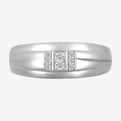 2MM / CT. T.W. Natural White Diamond 10K Gold Wedding Band