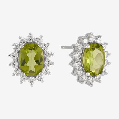 Gemstone Sterling Silver Oval 2-pc. Jewelry Set