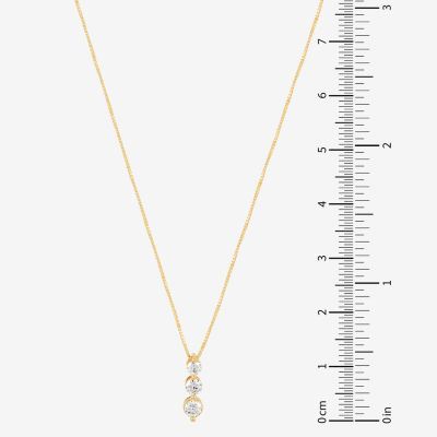 (H-I / Si2) Womens 1/3 CT. T.W. Lab Grown White Diamond 10K Gold Pendant Necklace