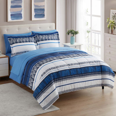 Sweet Home Collection™ Mediterranean Bed-in-A-Bag Printed Comforter Set with Bonus Pillowcases