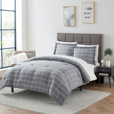 Home Collection Premium Down-Alternative Forget Me Not Reversible Comforter  Set