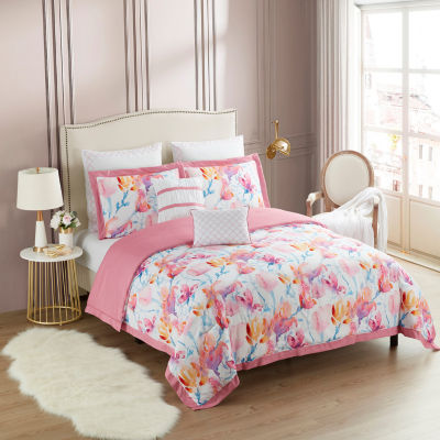 Sweet Home Collection Melrose Floral 7-pc. Midweight Down Alternative Comforter Set