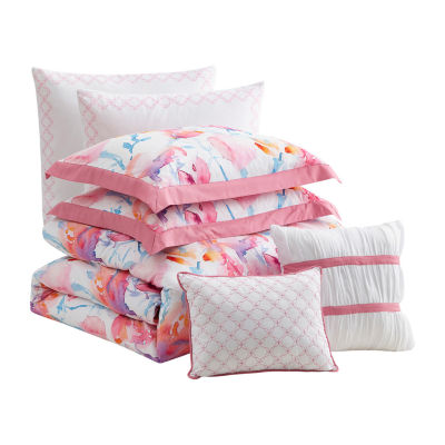 Sweet Home Collection Melrose Floral 7-pc. Midweight Down Alternative Comforter Set