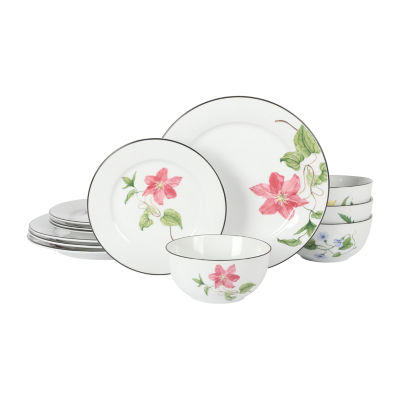 Martha Stewart Botanical 12-pc. Ceramic Dinnerware Set
