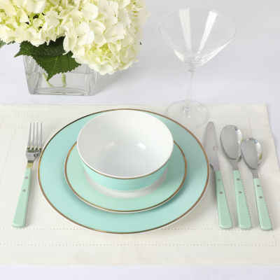 Martha Stewart 12-pc. Martha Blue Gracie Lane Ceramic Dinnerware Set