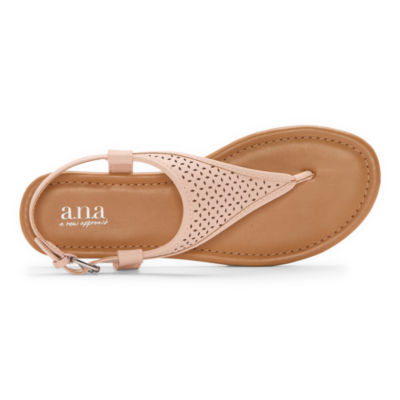 a.n.a Womens Swiss T-Strap Flat Sandals