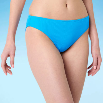 Decree Womens Lined Textured High Waist Bikini Swimsuit Bottom Juniors