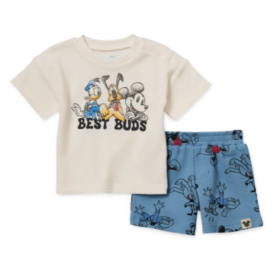 Disney Baby Boys 2-pc. Mickey and Friends Short Set