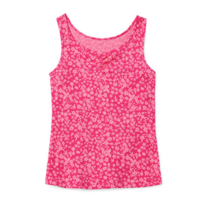 Thereabouts Little & Big Girls Rib V Neck Tank Top