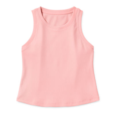 Xersion Little & Big Girls Ribbed Round Neck Tank Top