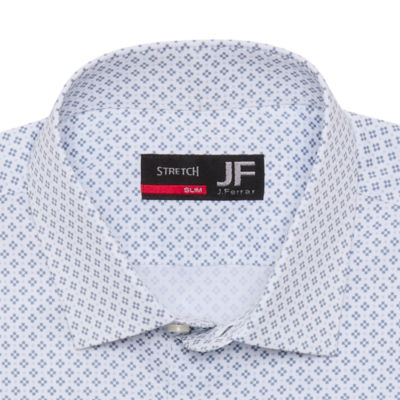 J. Ferrar Slim 360 Stretch Performance Mens Fit Wrinkle Free Long Sleeve Dress Shirt