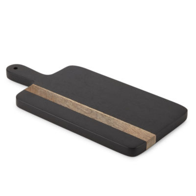 Linden Street Natural/Black Wood Inlay 6x13 Cheese Board