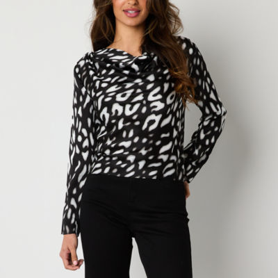Bold Elements Womens Cowl Neck Long Sleeve Blouse