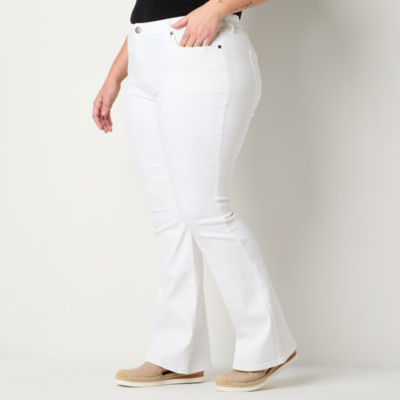 a.n.a - Plus Womens High Rise Flare Leg Jean