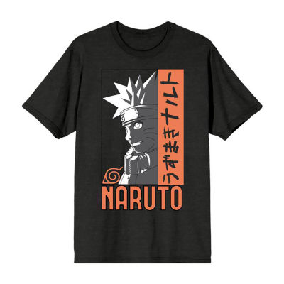 Big and Tall Mens Crew Neck Short Sleeve Regular Fit Naruto Graphic T-Shirt