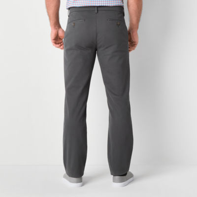 St. John's Bay Stretch Chino Mens Straight Fit Flat Front Pant