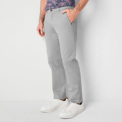St. John's Bay Stretch Chino Mens Tapered Slim Fit Flat Front Pant