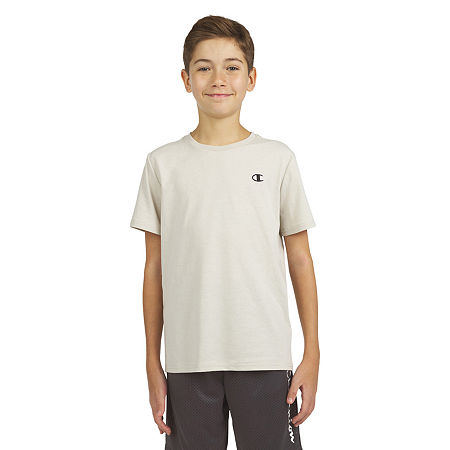 Champion Big Boys Crew Neck Short Sleeve Graphic T-Shirt, Large (14-16), Brown