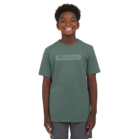 Champion Big Boys Crew Neck Short Sleeve Graphic T-Shirt, X-large (18-20), Green