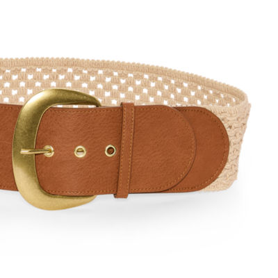 a.n.a Natural Woven Womens Belt